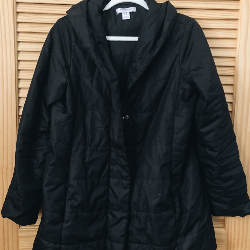 Black Maternity Parka